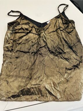 Frame Denim Metallic Gold Cami x small